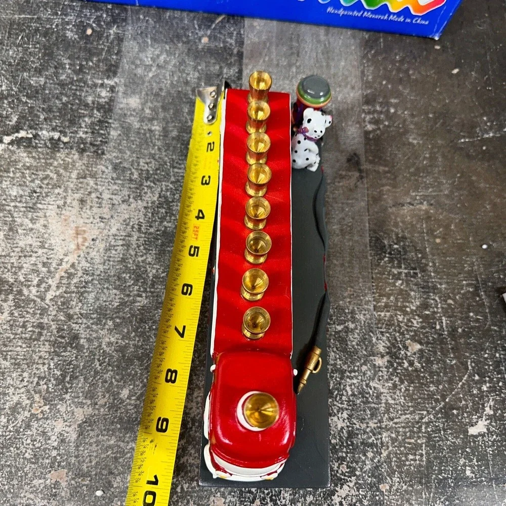 2011 Aviv‎ Judaica By Jessica Children’s Fire Truck Engine Hanukkah Menorah, .